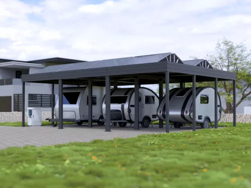 PV Carport für Wohnwagen